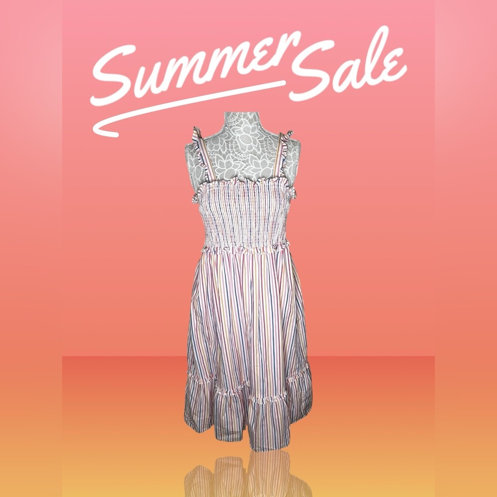 Draper James Multicolor Striped Summer Dress with Women's size Large